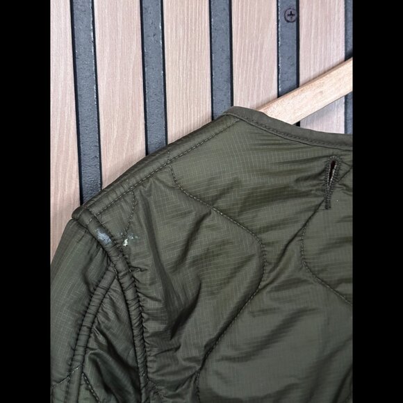 Artizia Parka Jacket Small Wool Nylon Puffer Quilted Sherpa Lined Open Front TNA - Picture 6 of 8